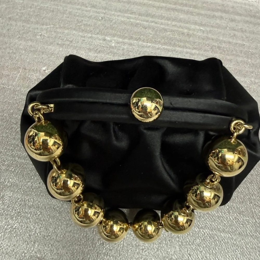 Tiffany & co. Bead Chain Bracelet Back Satin Mini Evening Bag - Picture 5 of 9